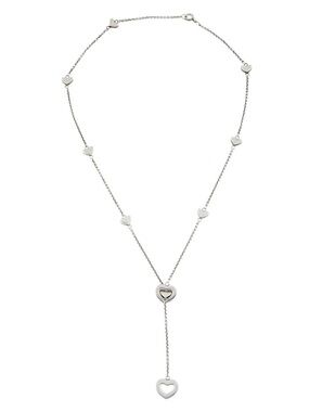 Tiffany & Co. Silver Heart Lariat Necklace